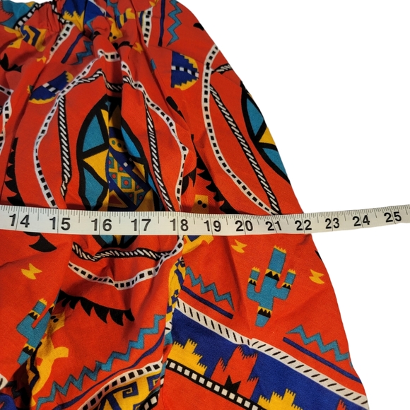 Southwestern Desert Native American   Inspired Nature Print Bandana Skirt Size S - Picture 7 of 8